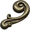 Baroque Scroll Leaf - STL 3D model for CNC carving