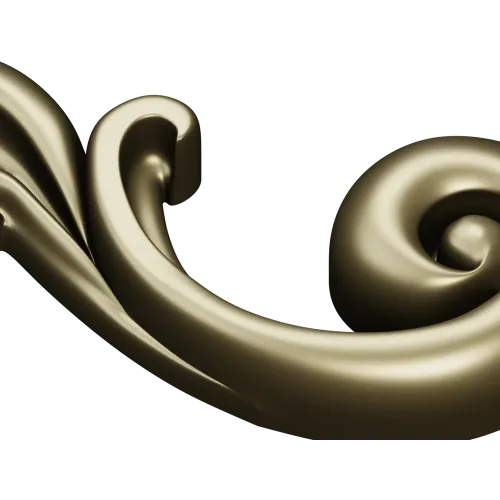 Baroque Scroll Leaf - STL 3D model for CNC carving