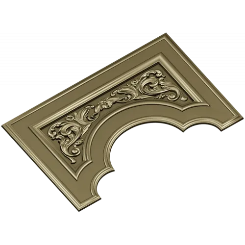Baroque Arched Panel STL for CNC Routing