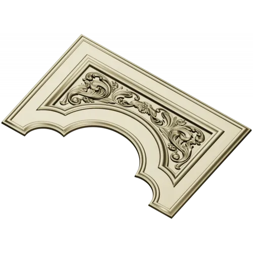Baroque Arched Panel STL for CNC Routing