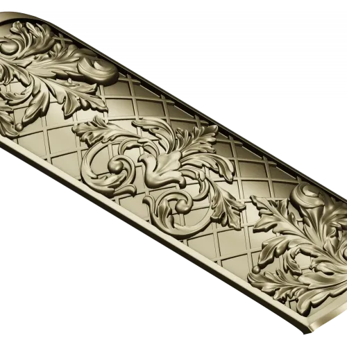 Ornate Acanthus Horizontal Panel - STL 3D Model for CNC