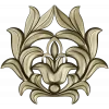 High-Relief Floral Cartouche STL for CNC Milling