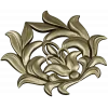 High-Relief Floral Cartouche STL for CNC Milling