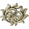 High-Relief Floral Cartouche STL for CNC Milling
