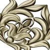 High-Relief Floral Cartouche STL for CNC Milling