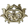 High-Relief Floral Cartouche STL for CNC Milling