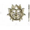 High-Relief Floral Cartouche STL for CNC Milling