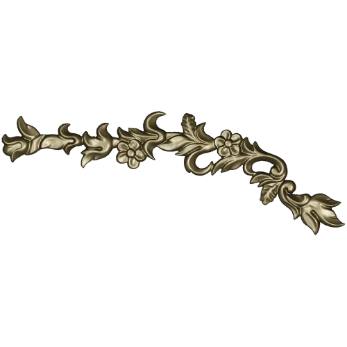 Ornamental Floral Vine Applique STL for CNC Router