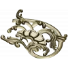 Rococo floral corner ornament - STL 3D model for CNC milling