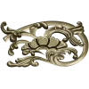 Rococo floral corner ornament - STL 3D model for CNC milling