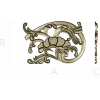 Rococo floral corner ornament - STL 3D model for CNC milling