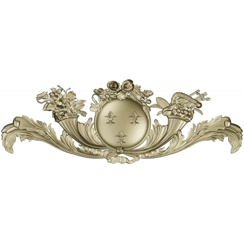 Royal Medallion Cartouche - STL 3D Model for CNC Relief