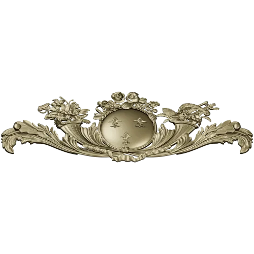 Royal Medallion Cartouche - STL 3D Model for CNC Relief