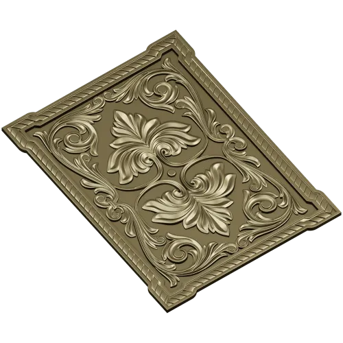 Regal Palmette Panel - STL 3D model for CNC decorative panel