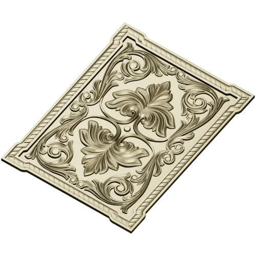 Regal Palmette Panel - STL 3D model for CNC decorative panel