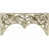 Acanthus triple-arch decorative panel STL for CNC