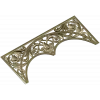 Acanthus triple-arch decorative panel STL for CNC