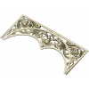 Acanthus triple-arch decorative panel STL for CNC
