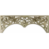 Acanthus triple-arch decorative panel STL for CNC