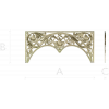 Acanthus triple-arch decorative panel STL for CNC