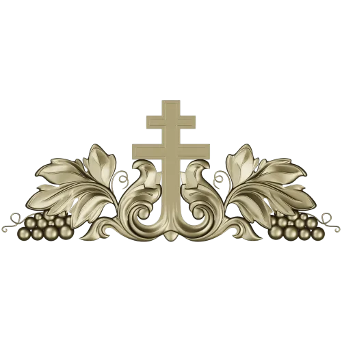 Vineyard Cross Crest - high-relief STL 3D model for CNC