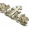 Vineyard Cross Crest - high-relief STL 3D model for CNC