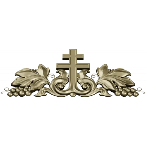 Vineyard Cross Crest - high-relief STL 3D model for CNC