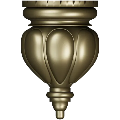 Classic acorn-style finial STL for CNC milling