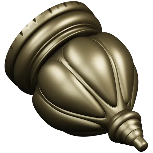Classic acorn-style finial STL for CNC milling