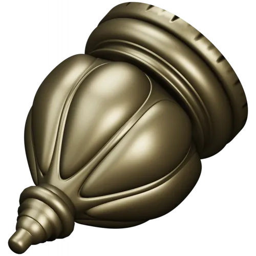 Classic acorn-style finial STL for CNC milling