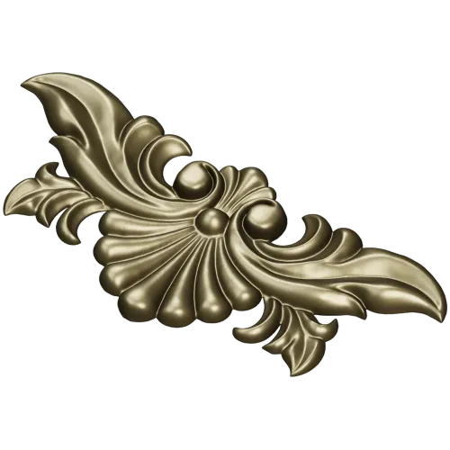 Веерный картуш рококо - STL 3D модель для ЧПУ