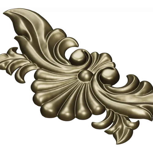 Веерный картуш рококо - STL 3D модель для ЧПУ