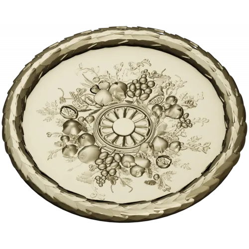 Harvest Rosette - detailed STL 3D model for CNC rosette panel