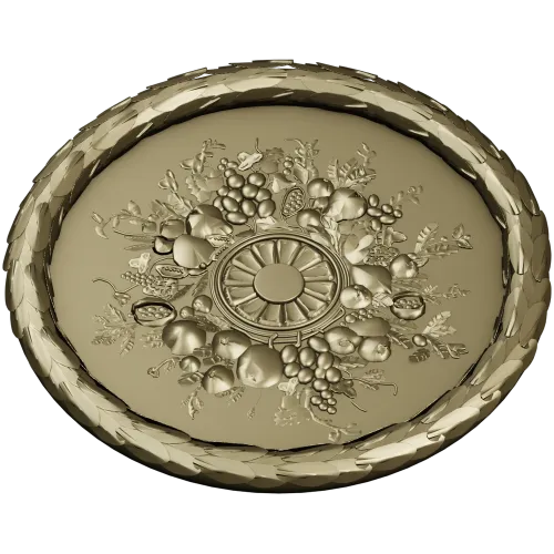 Harvest Rosette - detailed STL 3D model for CNC rosette panel