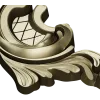Acanthus Corner Cartouche - STL 3D Model for CNC Milling