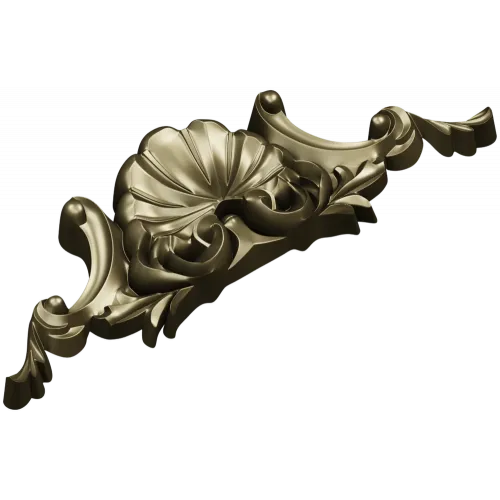 Seashell Rocaille Crest - STL 3D model for CNC