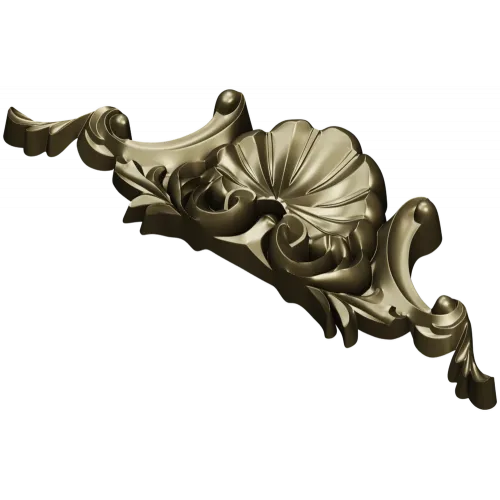Seashell Rocaille Crest - STL 3D model for CNC