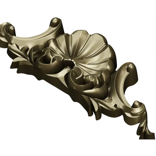 Seashell Rocaille Crest - STL 3D model for CNC