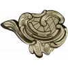Rococo cartouche STL 3D model for CNC milling