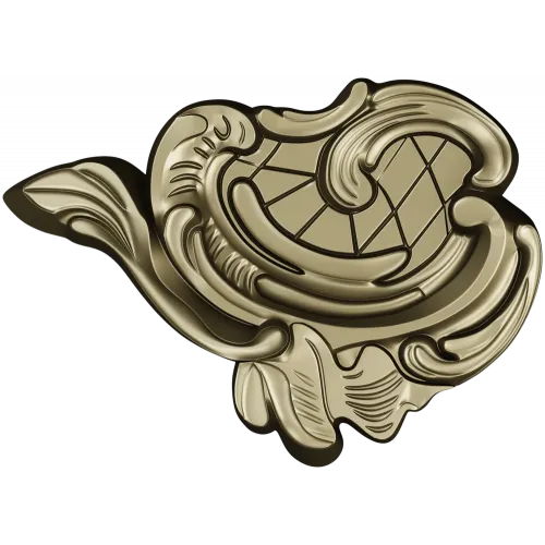 Rococo cartouche STL 3D model for CNC milling