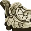 Rococo cartouche STL 3D model for CNC milling