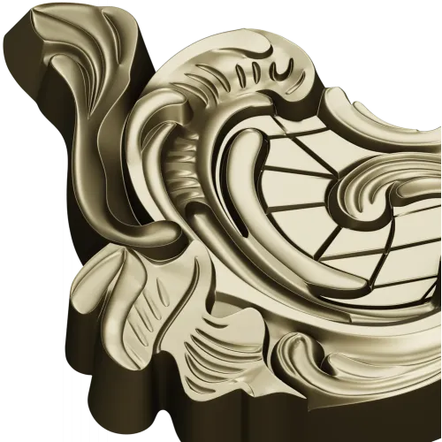 Rococo cartouche STL 3D model for CNC milling