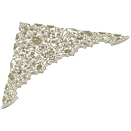 Arabesque Corner Crest STL for CNC