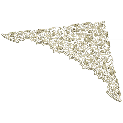Arabesque Corner Crest STL for CNC
