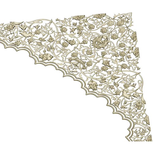 Arabesque Corner Crest STL for CNC