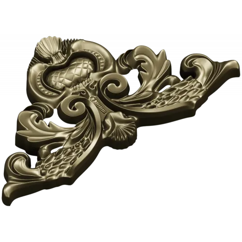 Декоративный картуш для фрезера - Королевский картуш (STL)