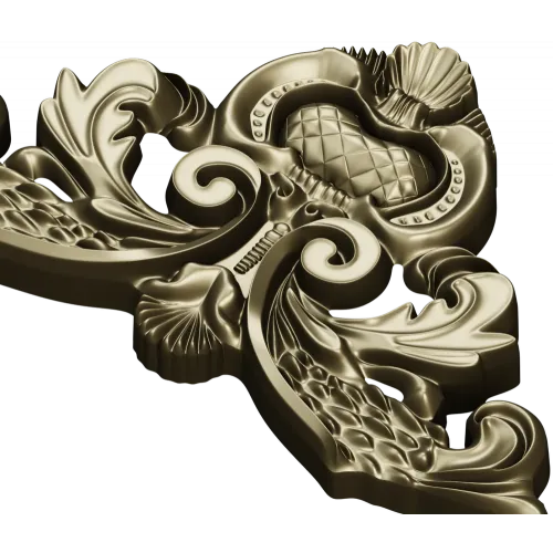Декоративный картуш для фрезера - Королевский картуш (STL)