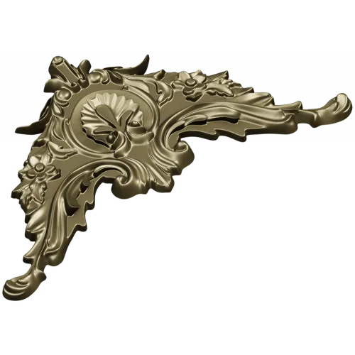 Rococo Corner Cartouche STL for CNC