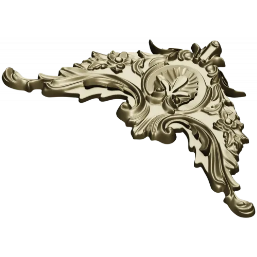 Rococo Corner Cartouche STL for CNC