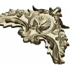 Rococo Corner Cartouche STL for CNC